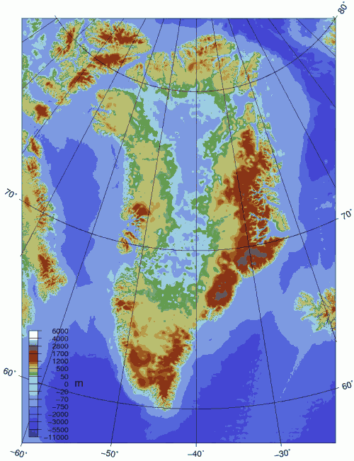 Greenland +50m Sea Levels