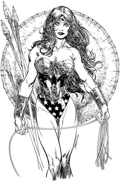 2005 Wonder Woman Art Book Piece by Brandon Peterson