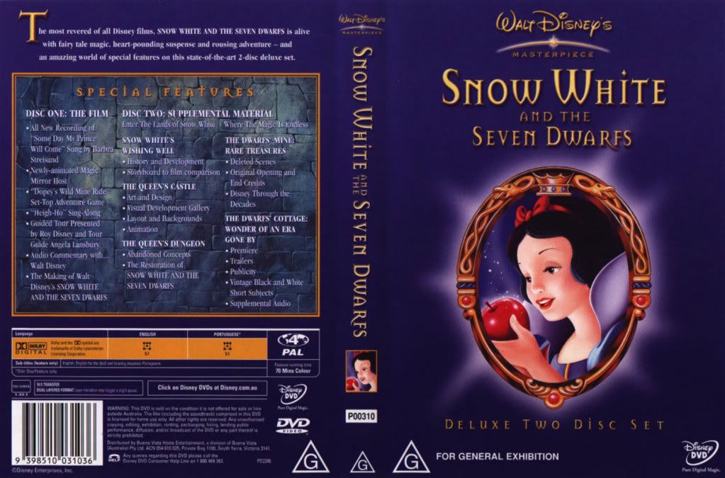 Snow White And The Seven Dwarfs Dvd Cover. Snow White and The Seven