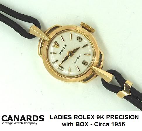 Ladies Rolex Precision Watch in 9ct Gold WITH Rolex Box - Circa 1956