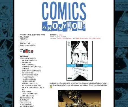 Comics Anonymous Review Babble