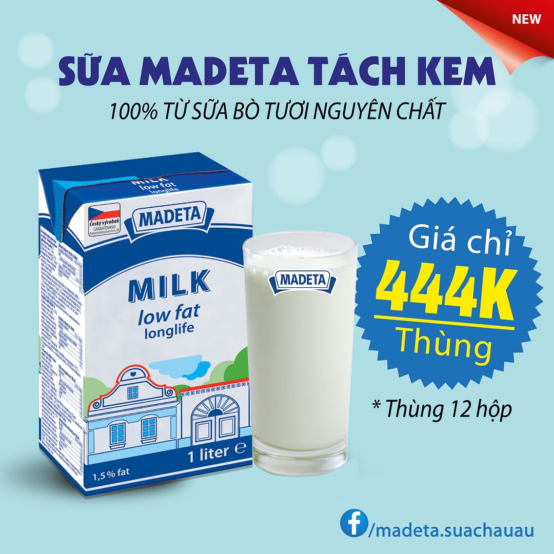 Sữa tươi Madeta nhập khẩu CH Séc đã có mặt tại Việt Nam - Ảnh 3 Sữa tươi Madeta nhập khẩu CH Séc đã có mặt tại Việt Nam - Ảnh 3