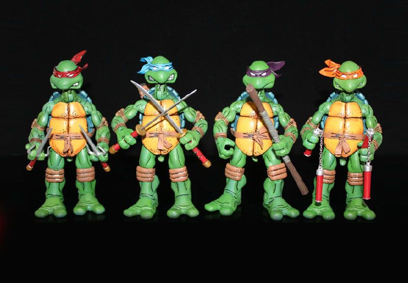 4Pcs Neca Teenage Mutant Ninja Turtles TMNT 4 Color Bandana Action