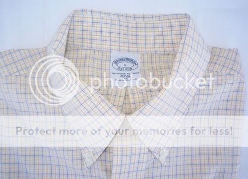 BROOKS BROTHERS NON IRON SLIM FIT S/S L PLAID BUTTON FRONT SHIRT 