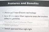 BEDROOM NIGHTLIGHT AIR PURIFIER FILTER w/ ozone ionizer  