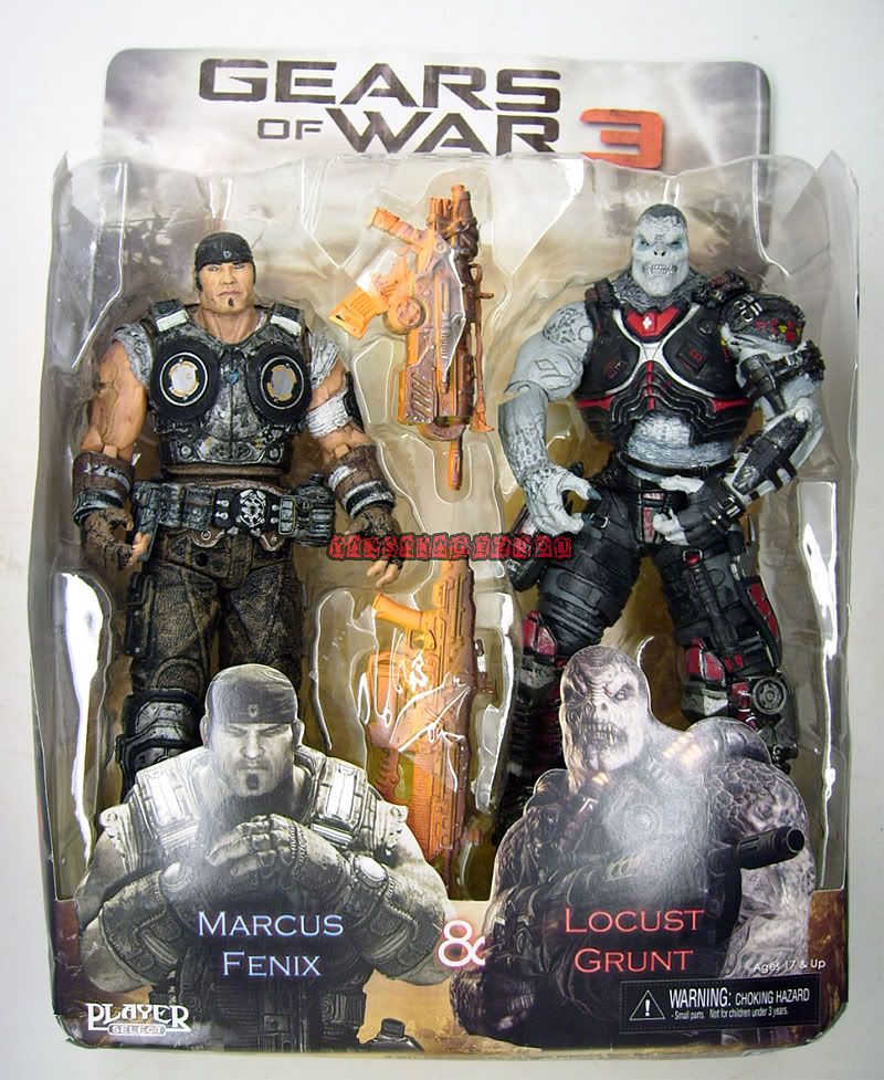 NECA Gears of War 3 Marcus Fenix & Locust Grunt 7 Inches Action 