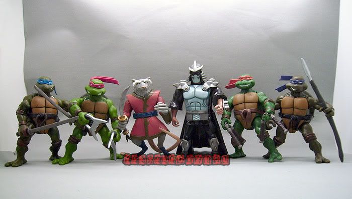 TMNT Teenage Mutant Ninja Turtles w/ Splinter and Shredder 5 Loose 