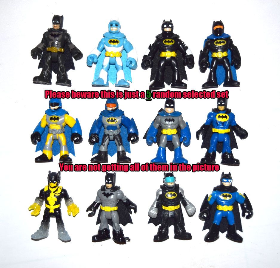 Lot of 5 Fisher Price Imaginext Raondom Selected Batman Loose Action ...