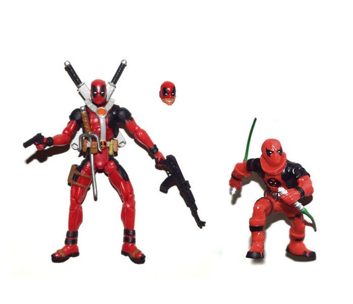 Marvel Universe 3.75/" Gray Deadpool and Kidpool and Dogpool Loose Action Figure