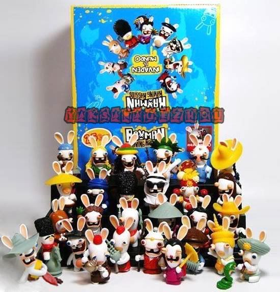 New Rayman Raving Rabbit Wii Invade the World 30 Pcs Figure Box Set